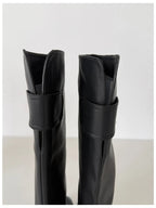 Women's Square Toe Knee-High Boots with Slim Heels