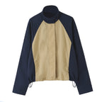Women's Patchwork Zipper Jacket & High-Waisted Pants Set