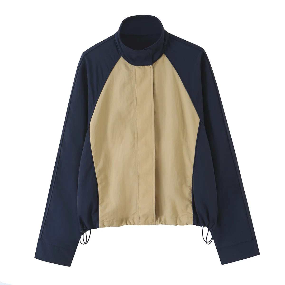 Women's Patchwork Zipper Jacket & High-Waisted Pants Set