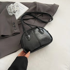 Mini Shoulder Bags Zippper Pu Leather Simple Solid Handbags black 21cmx15cmx7cm S7f23ea4fba994a76860b78aafda73ebfr STYLEINGER