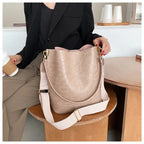 Women Bag Vintage Crocodile Pattern Crossbody Bags PU Leather Trend Designer Shoulder Handbags Large Capacity Bucket