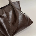 Styleinger Women's Tote Bag Vintage Large-Capacity Soft Hobo PU Leather Zipper Shoulder Bag with Phone Pocket & Charm