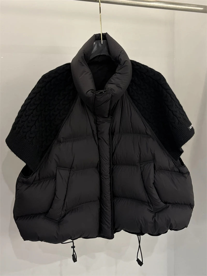 Women's Quilted Puffer Vest with Stand Collar