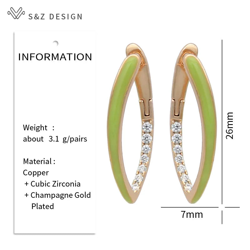 Women's Geometric Cubic Zirconia Dangle Earrings