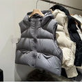 Women's Hooded Quilted Puffer Vest with Pockets