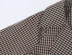 Women's Plaid Trench Coat Single-Button Casual Fashion Autumn Outwear