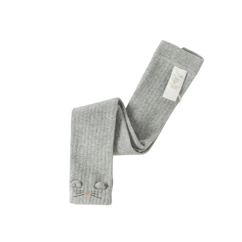 Dave & Bella Girls' Grey Tights – Cute Autumn Pantyhose for Kids Ages 3–12