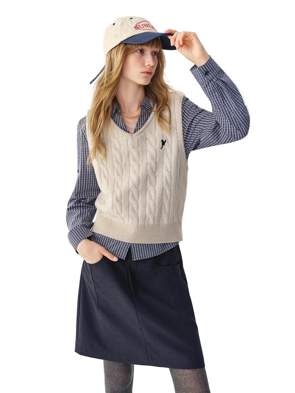 Women's Vest 100% Pure Wool V-Neck Knit Sleeveless Pullover Regular Fit Elegant Office Casual Winter Sweater