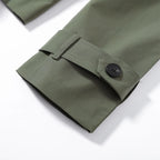 Women's Jacket Solid Lace-Up Double-Breasted Turn-Down Collar Full-Sleeve High-Waist Short Streetwear Coat