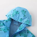 Kids' Hoodie Jacket Polyester Animal Print Full-Zip Full-Sleeve Autumn Outerwear