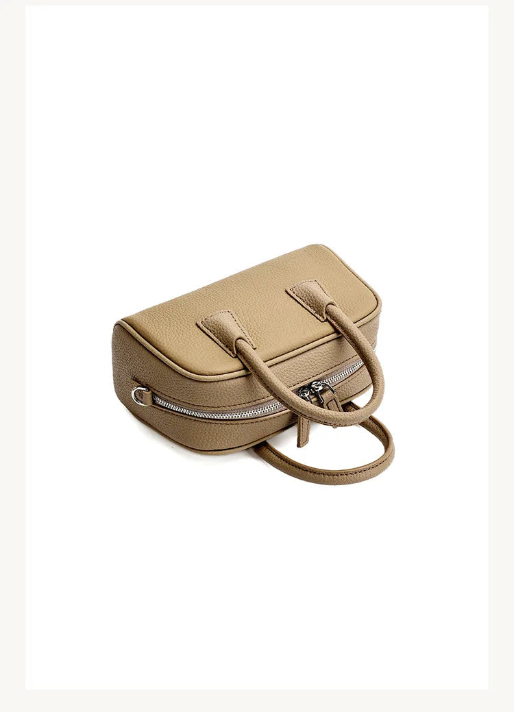 Women's Genuine Cowhide Leather Satchel – Pillow Crossbody Shoulder Bag