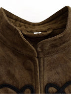 Women's Retro Military Cropped Jacket – Elegant Slim Fit