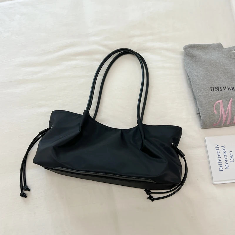 Women's Large Capacity Tote Bag – Hasp Closure, Shoulder Strap, 38×18×10 cm