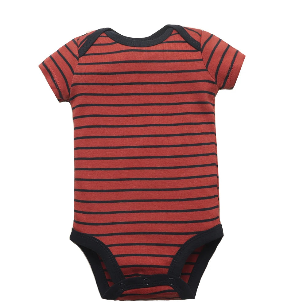 Baby Cotton Short-Sleeve Bodysuits, 5-Pack, 6–24 Months
