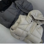 Women's Hooded Quilted Puffer Vest with Pockets
