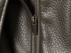 Women's Jacket Pebble Faux Leather Full-Sleeve Moto-Style Zipper Casual Coat