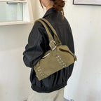 Women's Faux Leather Boston Shoulder Bag