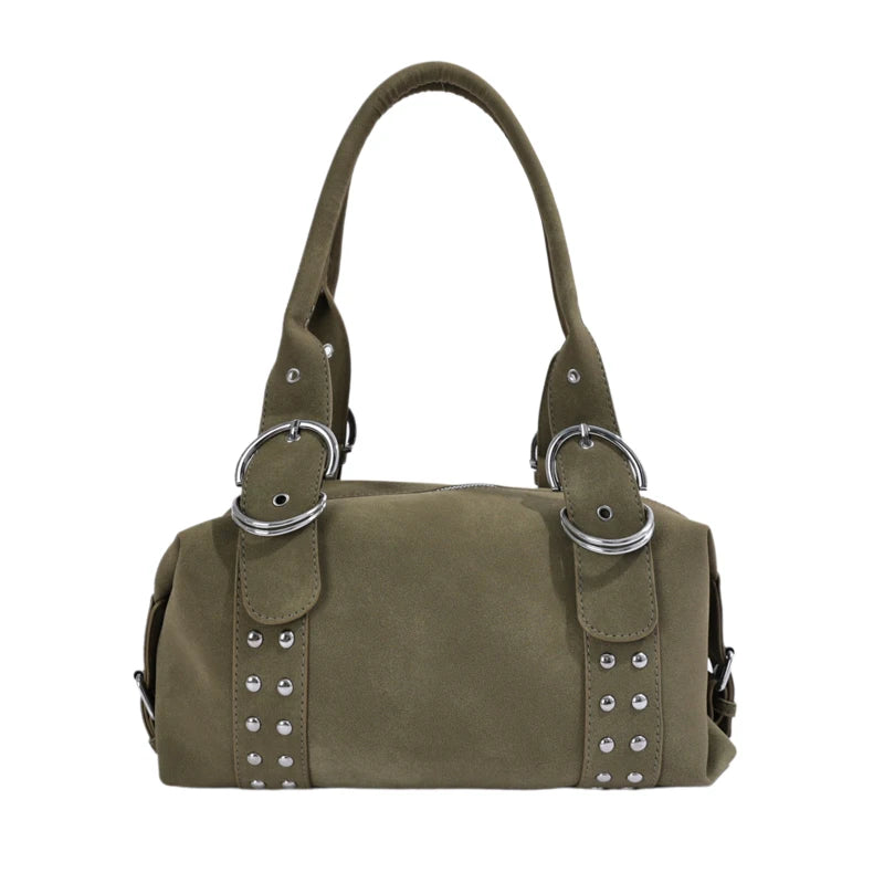 Women's Faux Leather Boston Shoulder Bag