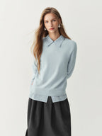 Women's Sweater 100% Wool Crew-Neck Pullover Regular Fit Full-Sleeve Soft Warm Knit Casual Office Winter