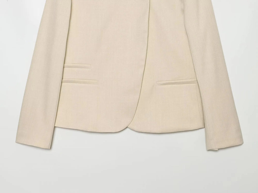 Women's Autumn Blazers Jackets 2026 High Neck Double Button Fashion Elegant Blazers