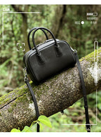 Women's Genuine Cowhide Leather Satchel – Pillow Crossbody Shoulder Bag