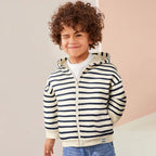Boy's Jacket Cotton Cartoon Print Full-Zip Heavyweight Sporty Autumn Outerwear