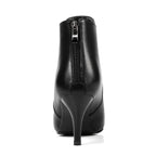 Arden Furtado Women's Genuine Leather Ankle Boots – Pointed Toe Chunky Heels
