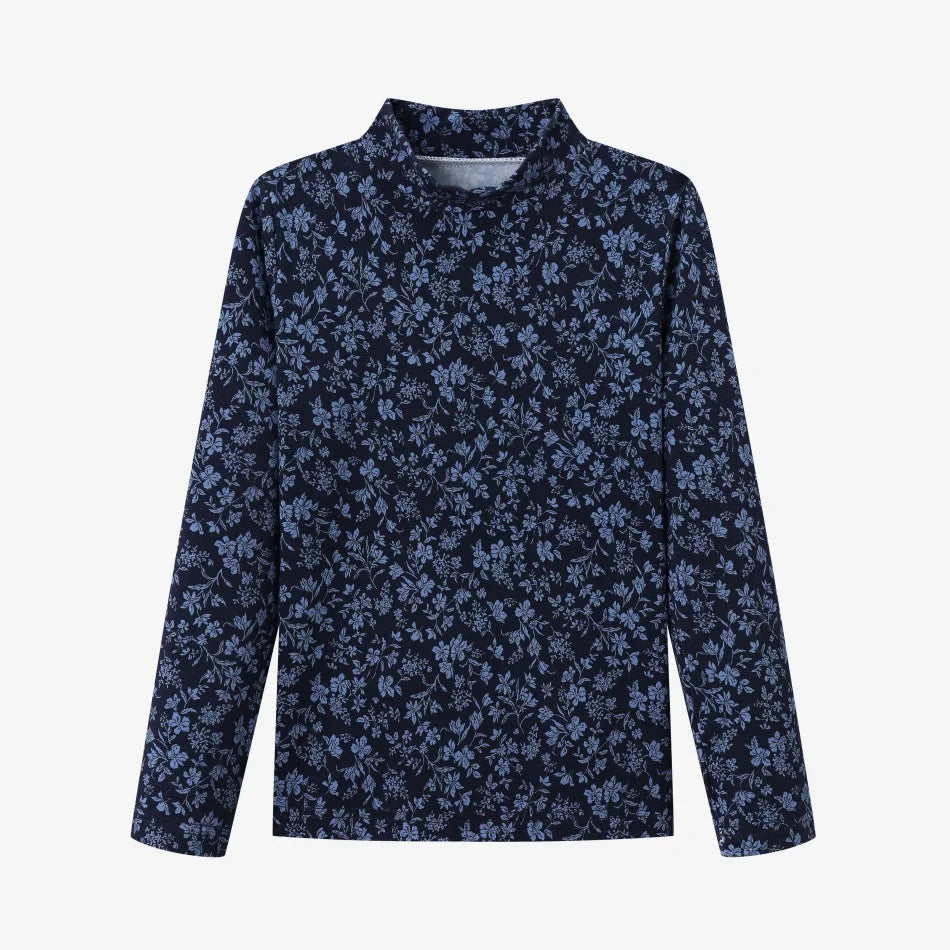 Vestido Varsity de Denim Azul Marinho para Crianças com Bordado