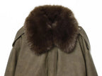 Women's  Faux Fur Collared Zip-Up Jacket with Pockets