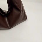 Women's Soft PU Leather Hobo Tote Bag – Hasp Closure, Water-Resistant, 37×25×11 cm