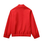 Womens Coat Vintage Solid Stand Collar Office Outwear Casual Trendy Long Sleeve Single Breasted Jacket