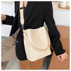 Women Bag Vintage Crocodile Pattern Crossbody Bags PU Leather Trend Designer Shoulder Handbags Large Capacity Bucket