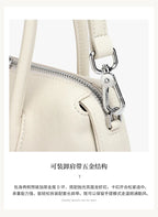 Women's Genuine Leather Bowling Shoulder Bag – Vintage Cowhide Crossbody