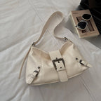 Women's PU Leather Hobo Underarm Shoulder Bag - Retro Style, Hasp Closure