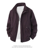 Men's Slim-Fit Zip-Up Baseball Collar Jacket