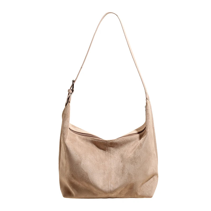 Women's Large Soft Faux Leather Hobo Shoulder Bag