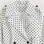 Women’s Polka Dot Double-Breasted Trench Coat