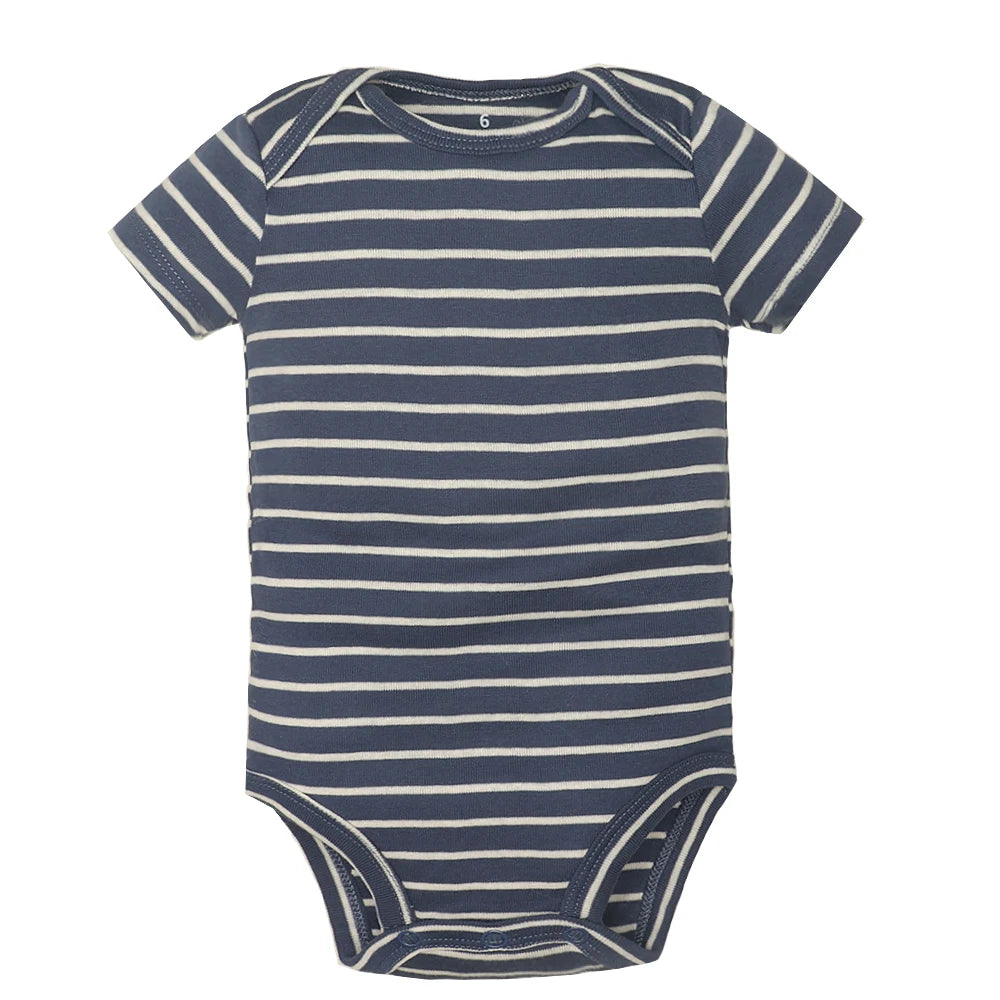 Baby Cotton Short-Sleeve Bodysuits, 5-Pack, 6–24 Months