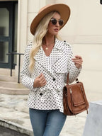 Women’s Polka Dot Double-Breasted Trench Coat