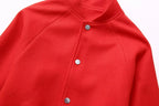 Womens Coat Vintage Solid Stand Collar Office Outwear Casual Trendy Long Sleeve Single Breasted Jacket