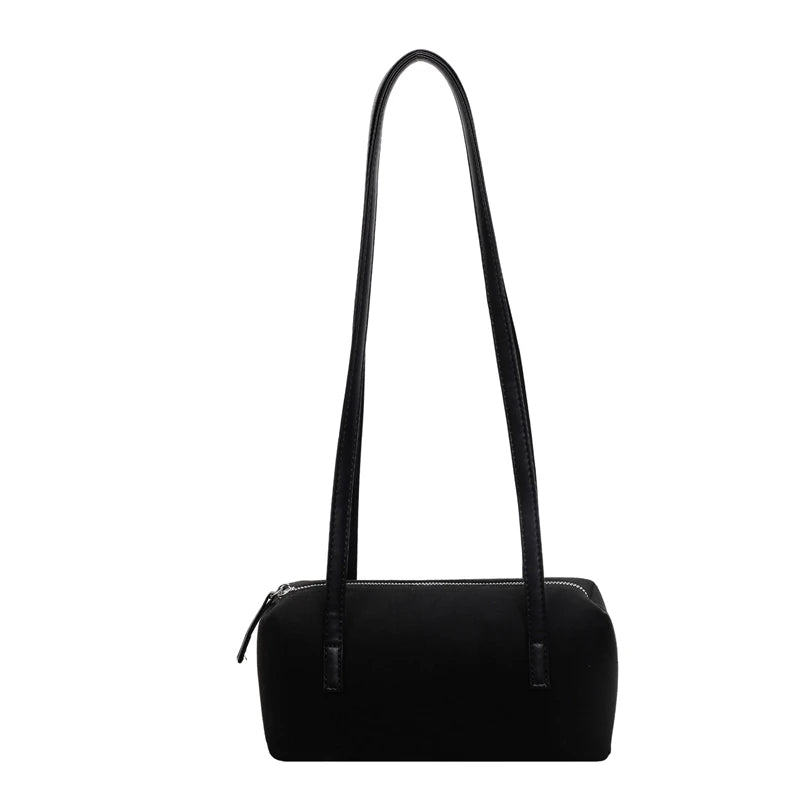 Women's Shoulder Bag Vintage Small PU Leather Zipper Underarm Tote Bag with Phone Pocket