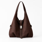 Women's Soft Faux Suede Hobo Tote Bag – Large Capacity, Retro Vintage