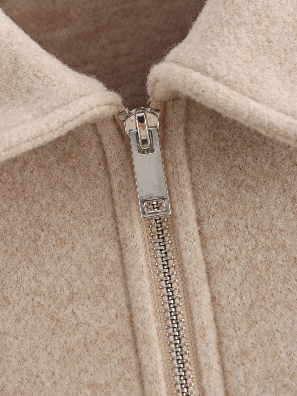 Women's Zipper Jacket Coat Winter Long Sleeve Pocket Outerwear Coat Short Street Elegant