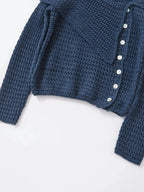 Knit Cardigan Lapel Neck Crossover Button Long Sleeve Sweater S9718f41cd30645dcb62c75424a9ee338P STYLEINGER
