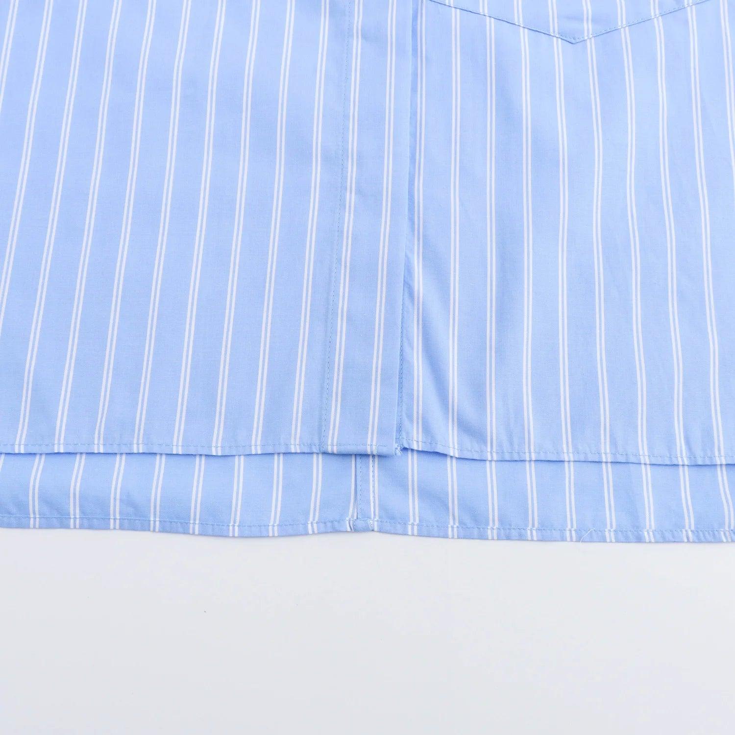 Pocket Poplin Shirt Collared Short Sleeve Front Button Tops S981de1a3a8d6403f9749b3008ff446acV STYLEINGER