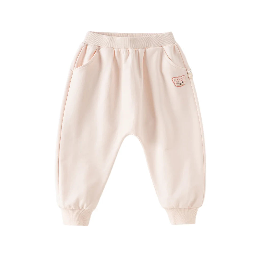 Dave & Bella Kids' Cotton Knit Harem Pants – Soft Unisex Trousers with Pockets