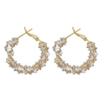 Women's Gold-Tone Cubic Zirconia Hoop Earrings