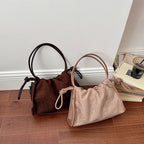 Women's Soft PU Tote Shoulder Bag with Hasp Closure