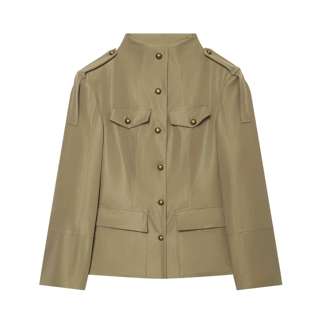Women's High Street Casual Chic Shorts Suit Single Breasted Jacket Outfit Set