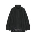 Women's Jacket Solid Casual Loose Stand Collar Full-Zip Full-Sleeve Regular Length Outerwear Coat
